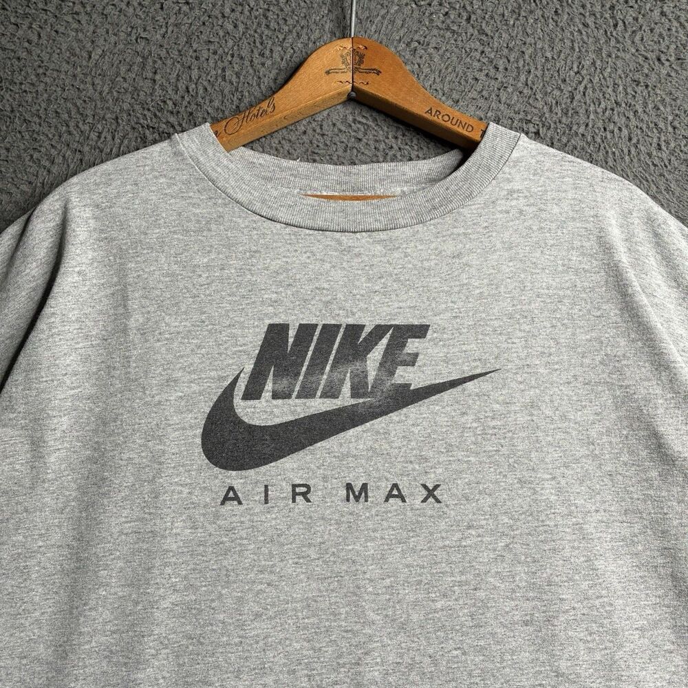 Vintage Nike Silver Tag Center Swoosh Spellout Logo T-Shirt Men’s XL Air Max